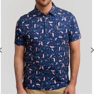 WILLIAM MURRAY XXLT AZALEA COCKTAIL MEN'S POLO PATTERN